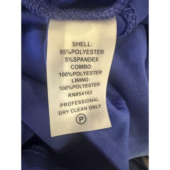 NWT Calvin Klein Atlantis Royal Blue Sheath Dress Sequin Stretch Plus Size 18W - Picture 11 of 16